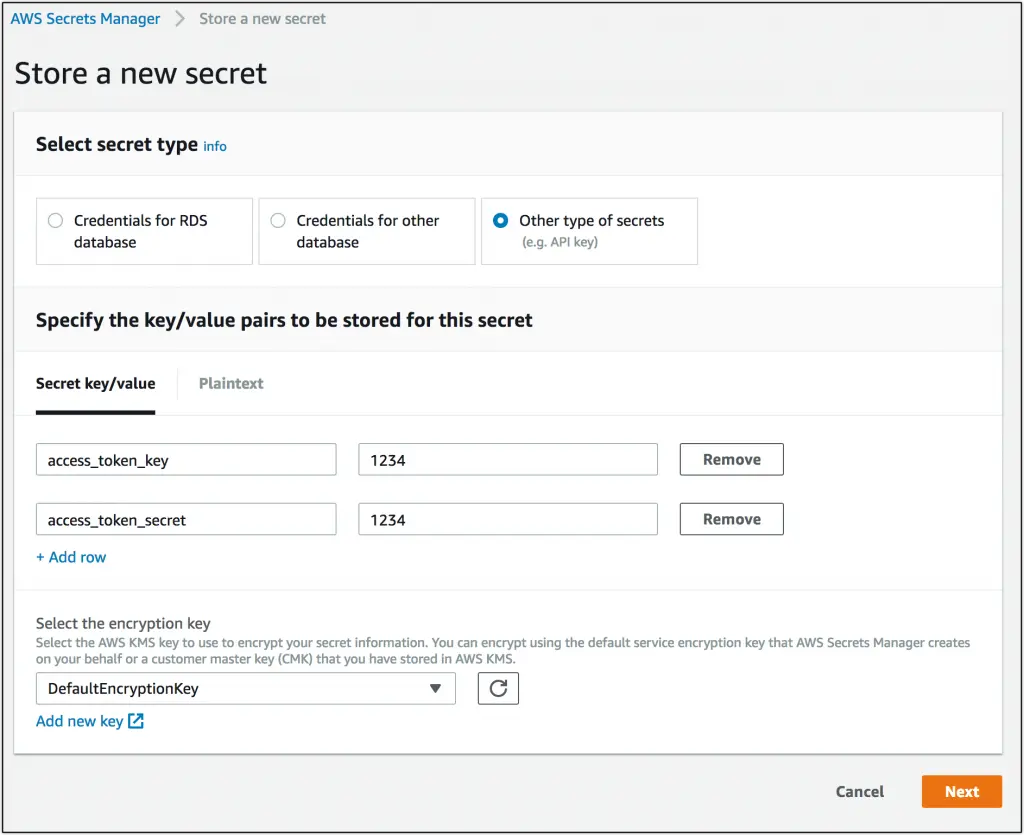 AWS Secret Manager